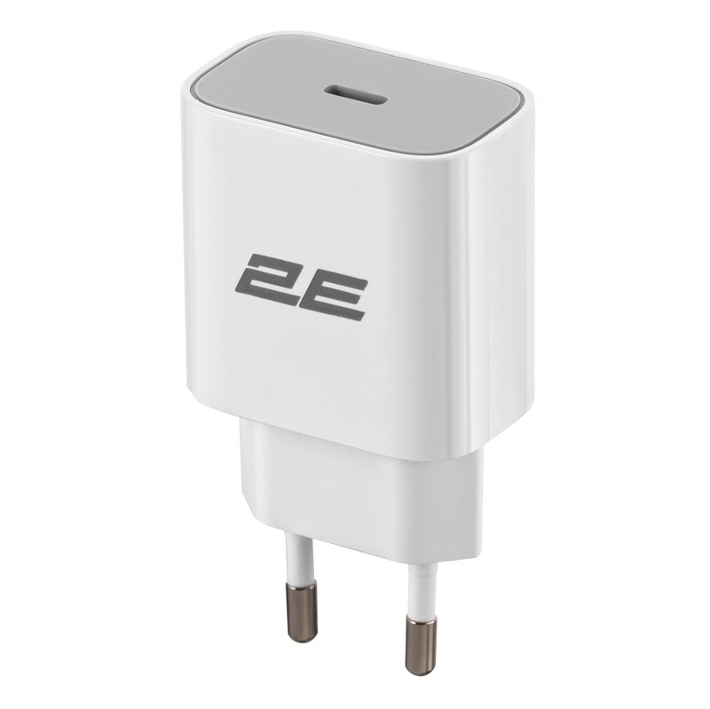 Мережевий зарядний пристрій 2E (1USB 3A) 30W White (2E-WC1USBC30W-W)