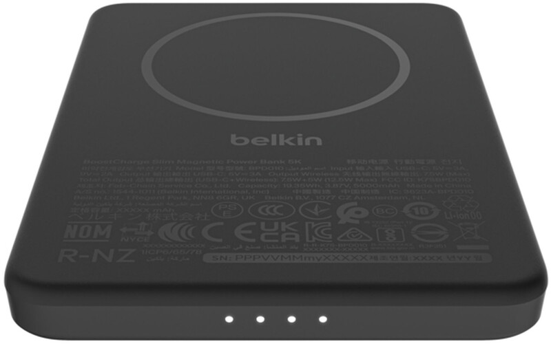 Універсальна мобільна батарея Belkin Power Bank Slim Magnetic 5000mAh 15W Black (BPD010HQBK)