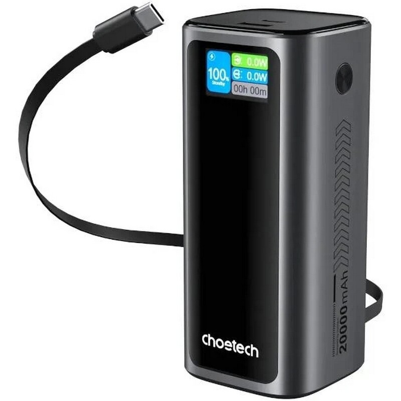 Універсальна мобільна батарея Choetech B815C 20000mAh 130W Black