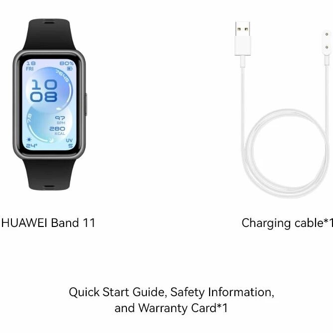 Фитнес-браслет Huawei Band 11 Black (55020GVQ)