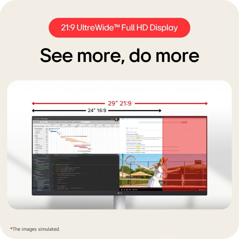 Монітор LG 29" UltraWide (29U531A-W) IPS White 100Hz