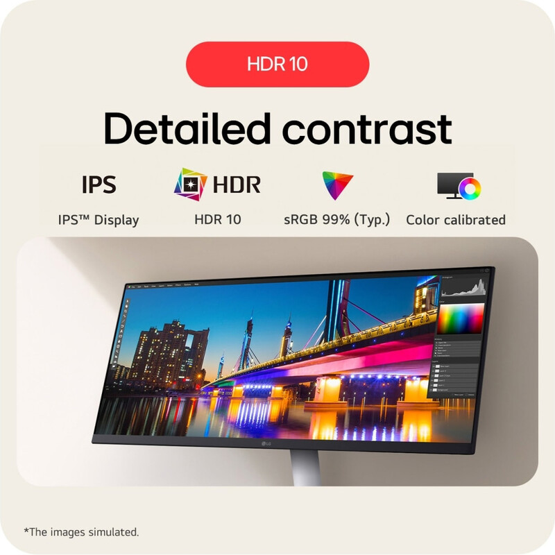 Монітор LG 29" UltraWide (29U531A-W) IPS White 100Hz