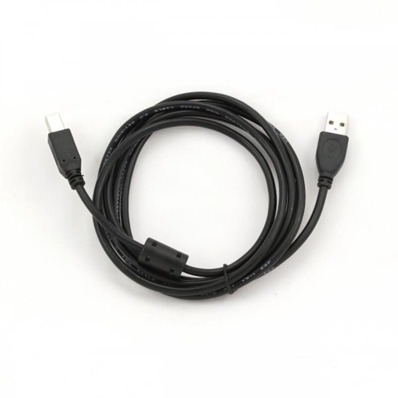 Кабель Cablexpert (CCFB-USB2-AMBM-3M) USB2.0-USB-B, феррит, 3 м, чорний