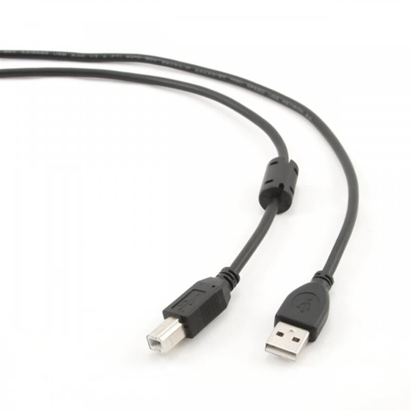 Кабель Cablexpert (CCFB-USB2-AMBM-3M) USB2.0-USB-B, феррит, 3 м, чорний