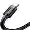 Фото - Кабель Baseus Cafule USB-USB-C, 2A, 2м Black/Grey (CATKLF-CG1) | click.ua