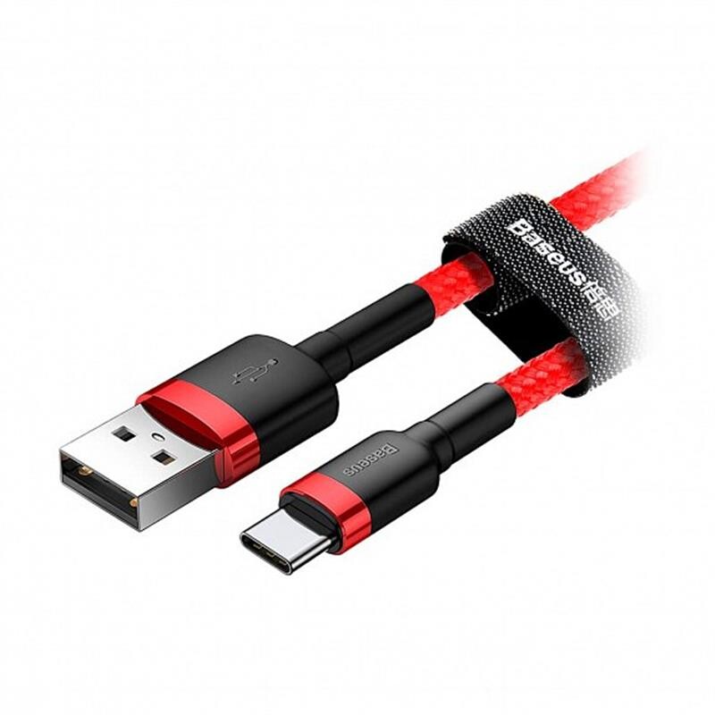 Кабель Baseus Cafule Series USB-USB-C, 2м Red (CATKLF-C09)