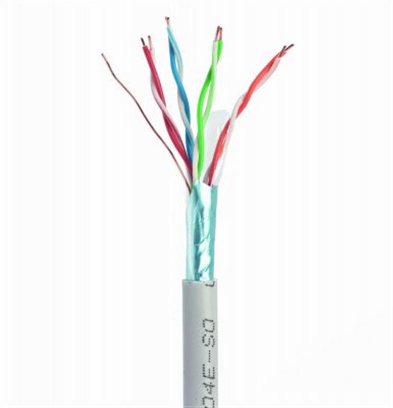 Кабель витая пара Cablexpert FTP (FPC-5004E-SOL/100) CAT5e, алюминий под медью (CCA с AWG24), одножильный, экранированный фольгой, 100м