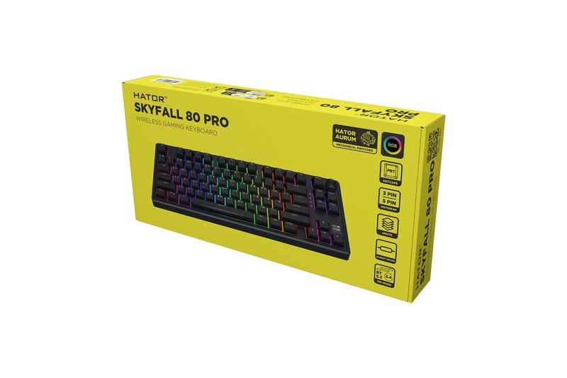 Клавиатура беспроводная Hator Skyfall 80 Pro Wireless Black (HTK4181UA)