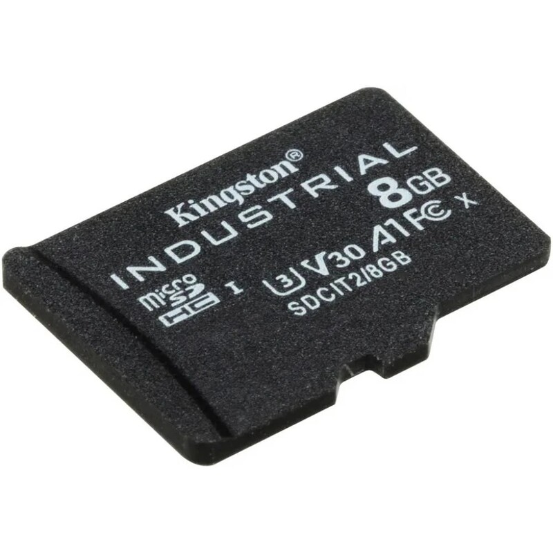 Карта памяти MicroSDHC 8GB UHS-I/U3 Class 10 Kingston Industrial (SDCIT2/8GBSP)