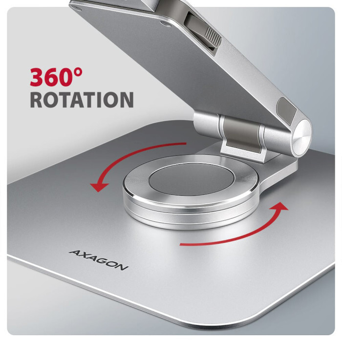 Підставка для ноутбука Axagon Rotating Aluminum Stand for Laptop & Tablet Silver (STND-LR)