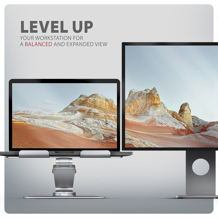 Підставка для ноутбука Axagon Rotating Aluminum Stand for Laptop & Tablet Silver (STND-LR)