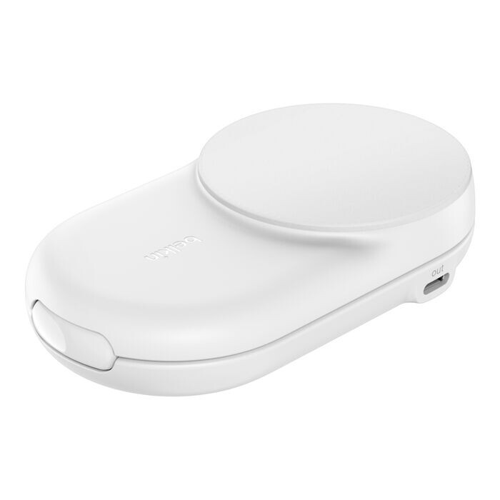 Бездротовий зарядний пристрій Belkin UltraCharge 2-in-1 Foldable Magnetic Charger with Qi2 25W White (WIZ039KQWH)