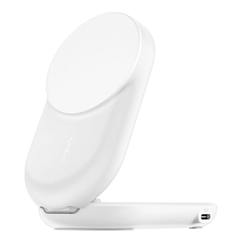 Бездротовий зарядний пристрій Belkin UltraCharge 2-in-1 Foldable Magnetic Charger with Qi2 25W White (WIZ039KQWH)