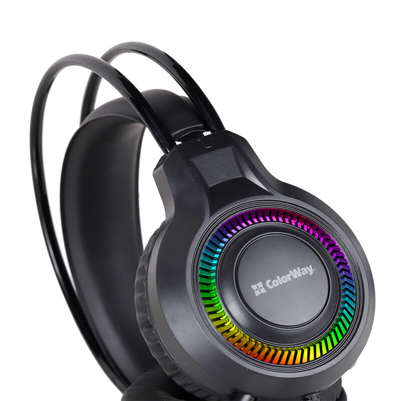 Гарнитура СolorWay GlowCore RGB Black (CW-HPG02BK)