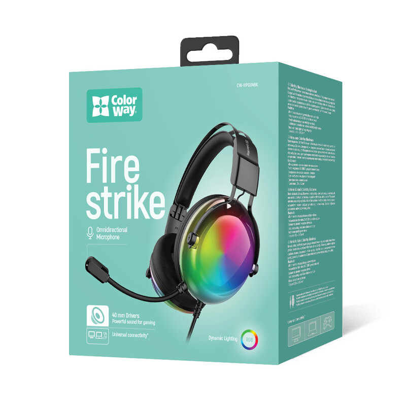 Гарнитура СolorWay Firestrike RGB Black (CW-HPG04BK)
