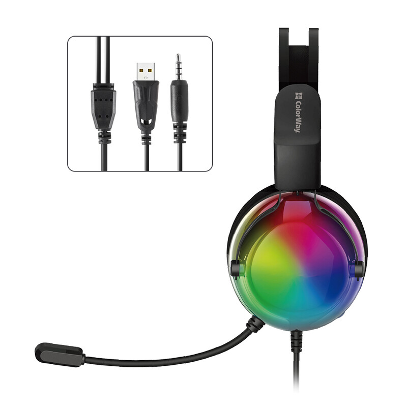 Гарнитура СolorWay Firestrike RGB Black (CW-HPG04BK)