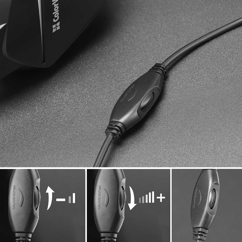Гарнитура СolorWay Bloodwave LED Black (CW-HPG01BK)