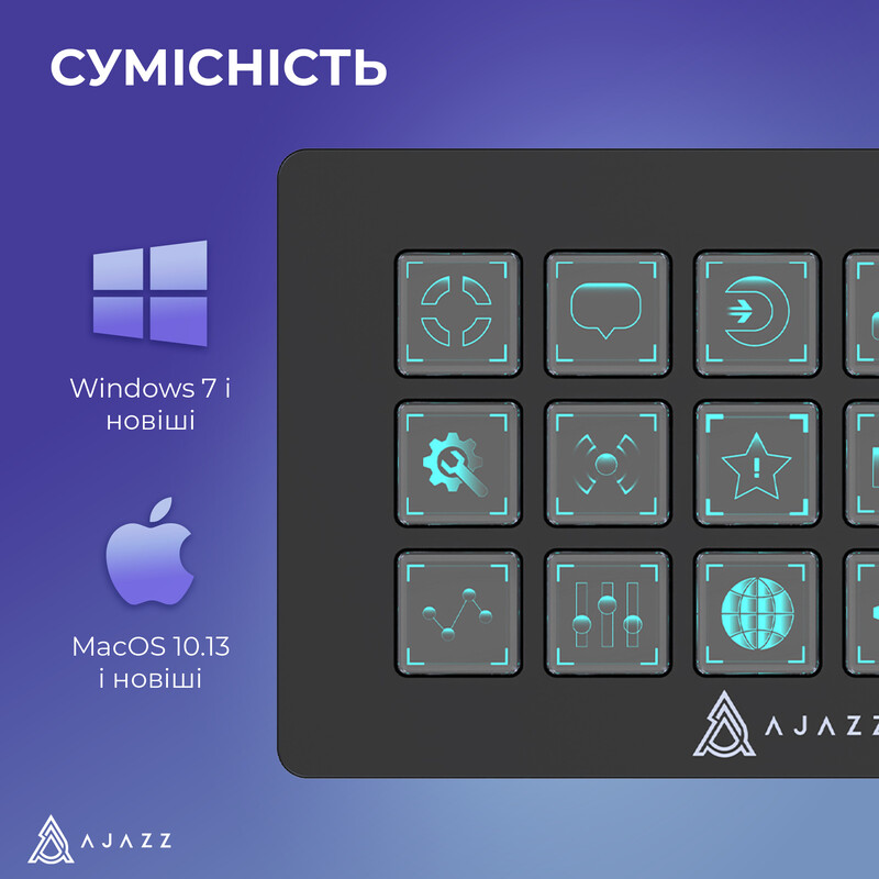 Контролер для стримінгу Ajazz AKP153E USB Black (AKP153E-B)