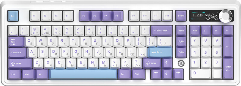 Клавиатура беспроводная Ajazz AK980 V2 Maillard Switch White (AK980-V2-M-PWB)