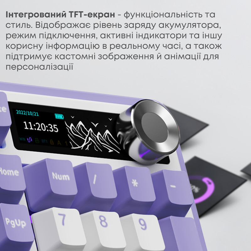 Клавиатура беспроводная Ajazz AK980 V2 Maillard Switch White (AK980-V2-M-PWB)