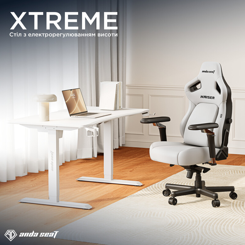 Комп`ютерний стіл Anda Seat Xtreme 1400x750 White (AD-D-DD1-1400-07-W)