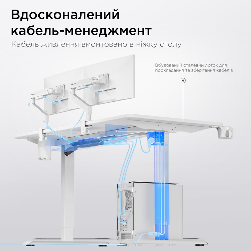 Компьютерный стол Anda Seat Xtreme Pro 1400x750 White (AD-D-DD1-1400-08-W)