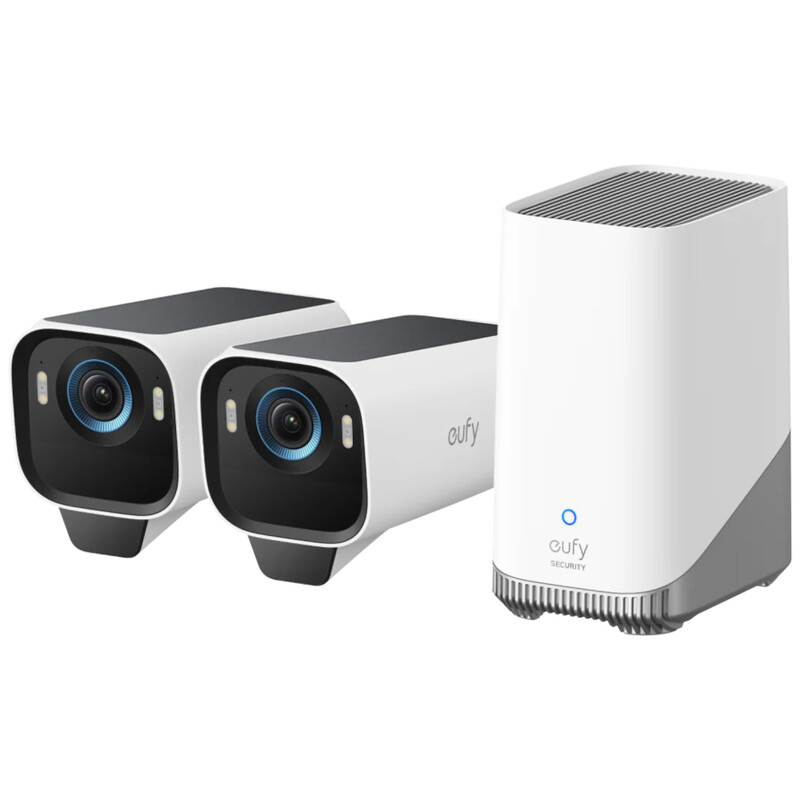Комплект відеоспостереження Eufy S3 Pro - 2-Cam Kit + HomeBase 3 Black/White (T88923W1)
