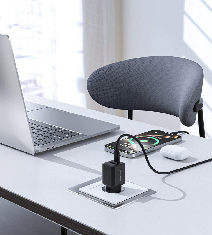 Сетевое зарядное устройство Choetech (USB-C+USB-A) Black (PD5012-EU-BK)