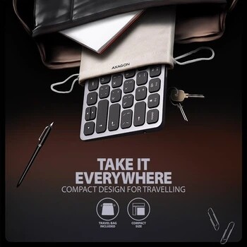 Клавіатура Axagon HMC-KB 9 in 1 Layout USB Silver/Black (HMC-KB-CRL)