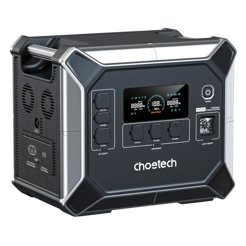 Зарядная станция Choetech BS067 2048Wh, 2400W (BS067-EU-BKSL)_OEM