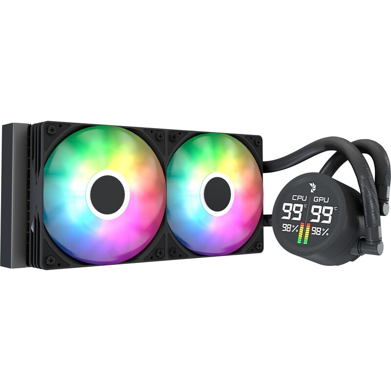 Система водяного охлаждения AeroCool Abyss L240R Digi Black (ACLA-AD24117.11)