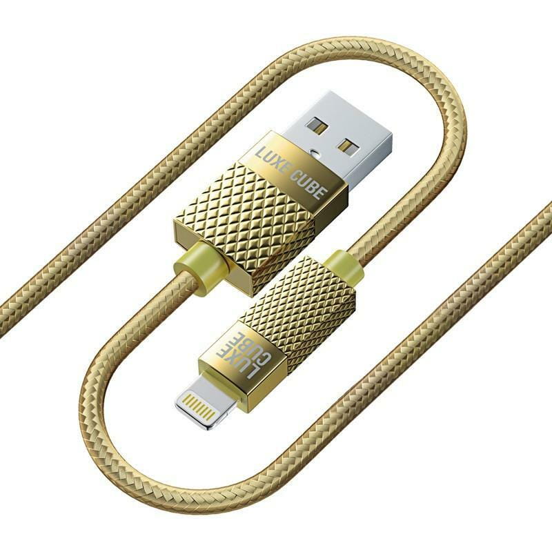 Кабель Luxe Cube Premium USB - Lightning (M/M), 1 м, золотистый (8886668686150)