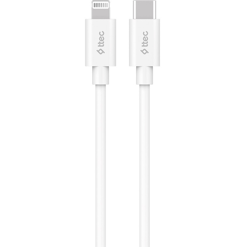 Кабель Ttec USB Type-C - Lightning (M/M), 1.5 м, White (2DKM04B)