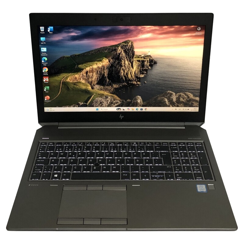 Ноутбук HP ZBook 15 G6 / 15.6" FullHD IPS / i7-9850H / 32GB / 512GB SSD NVMe / nVidia Quadro T2000, 4GB / Win11Pro / Backlight / сканер отпечатка - Б/у