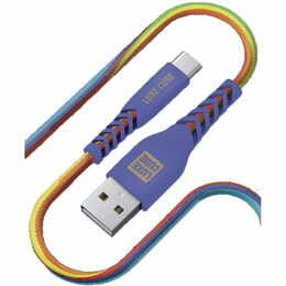 Кабель Luxe Cube Kevlar USB - micro USB (M/M), 1.2 м, райдужний (8886668686259)