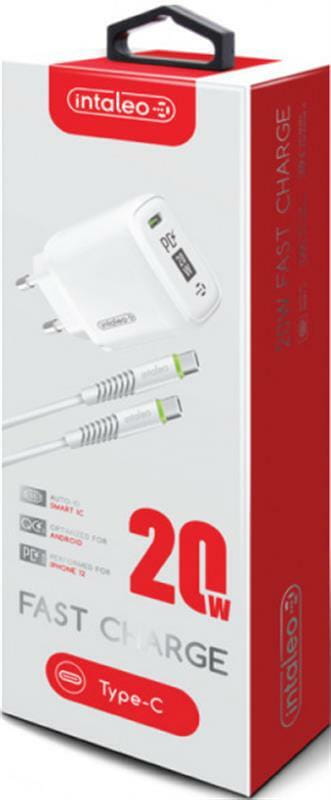 Сетевое зарядное устройство Intaleo TCGQPD120T (1USBx3A) White (1283126509988) + кабель USB Type С