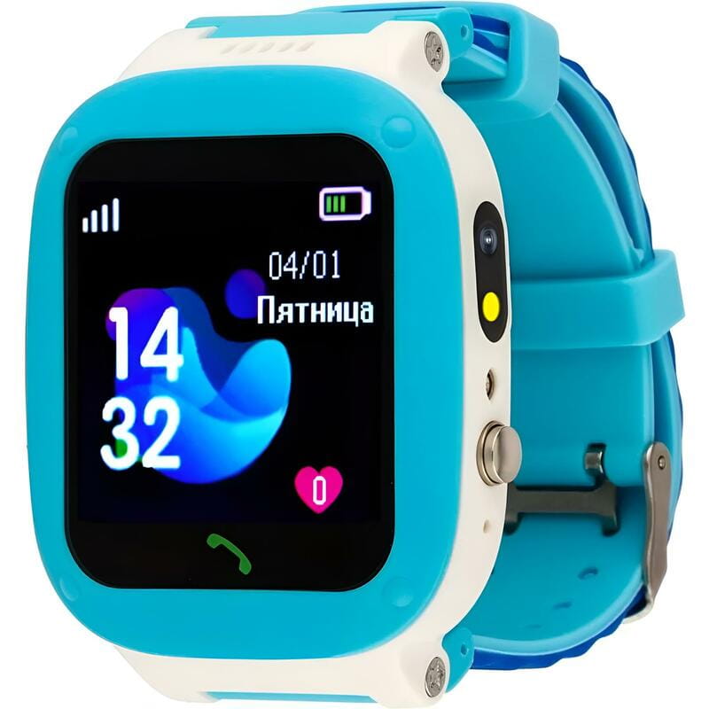 Дитячий смарт-годинник AmiGo GO004 Splashproof Camera+LED Blue