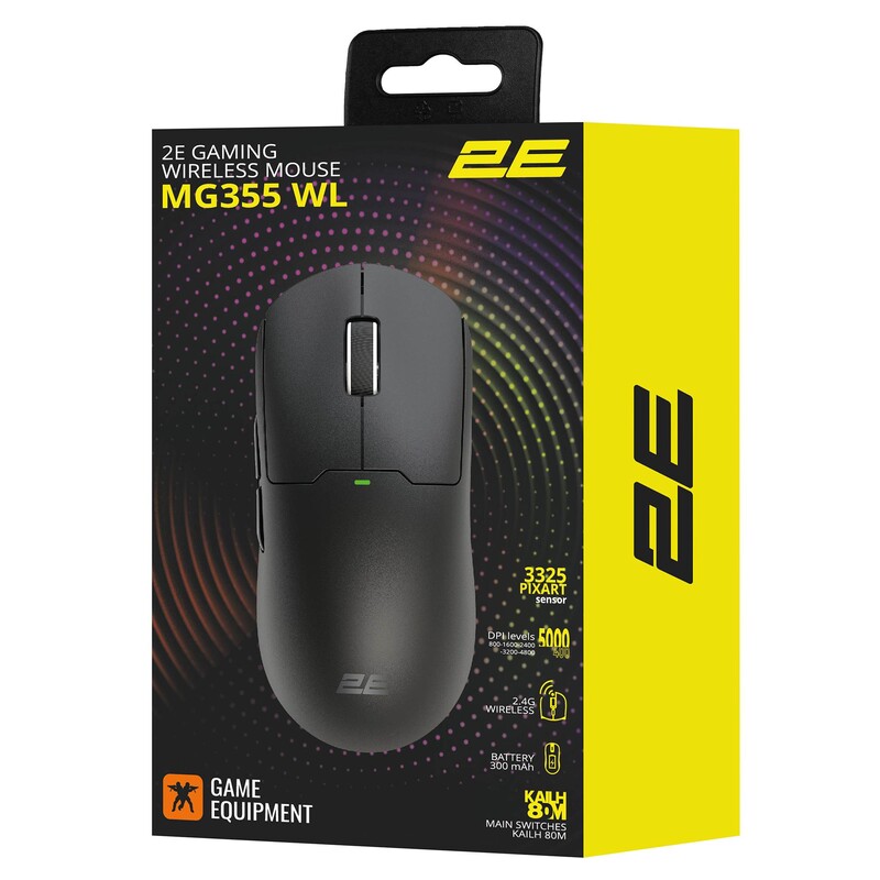 Мышь беспроводная 2E Gaming MG355 Black (2E-MG355UBK-WL)
