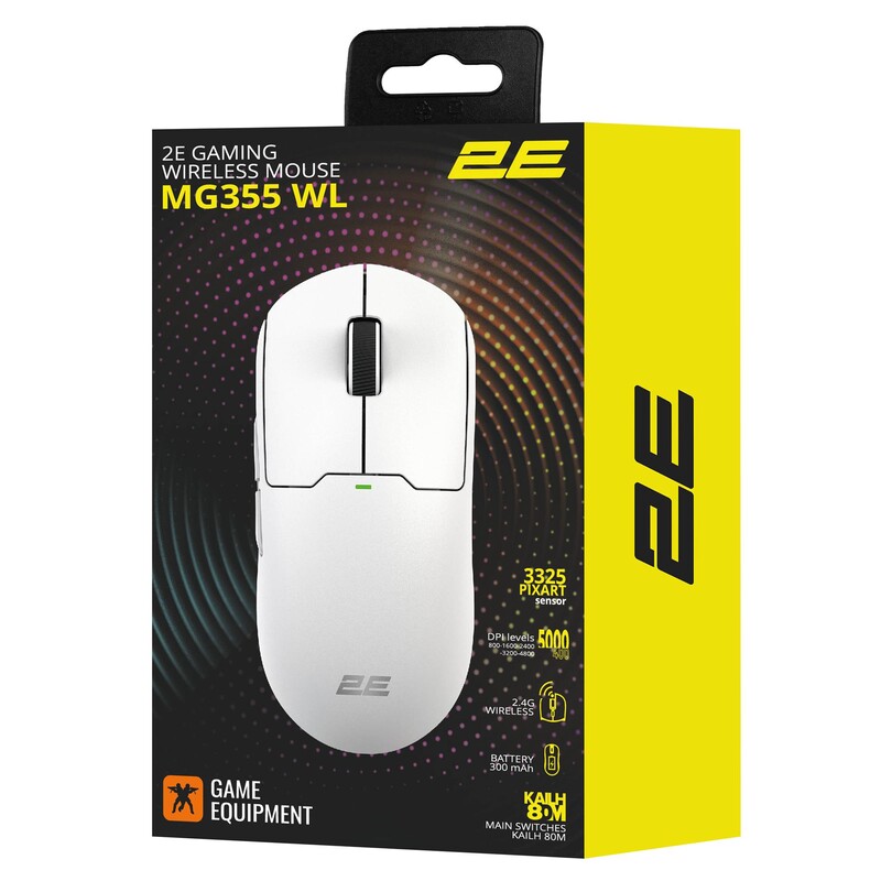 Мышь беспроводная 2E Gaming MG355 White (2E-MG355UWT-WL)