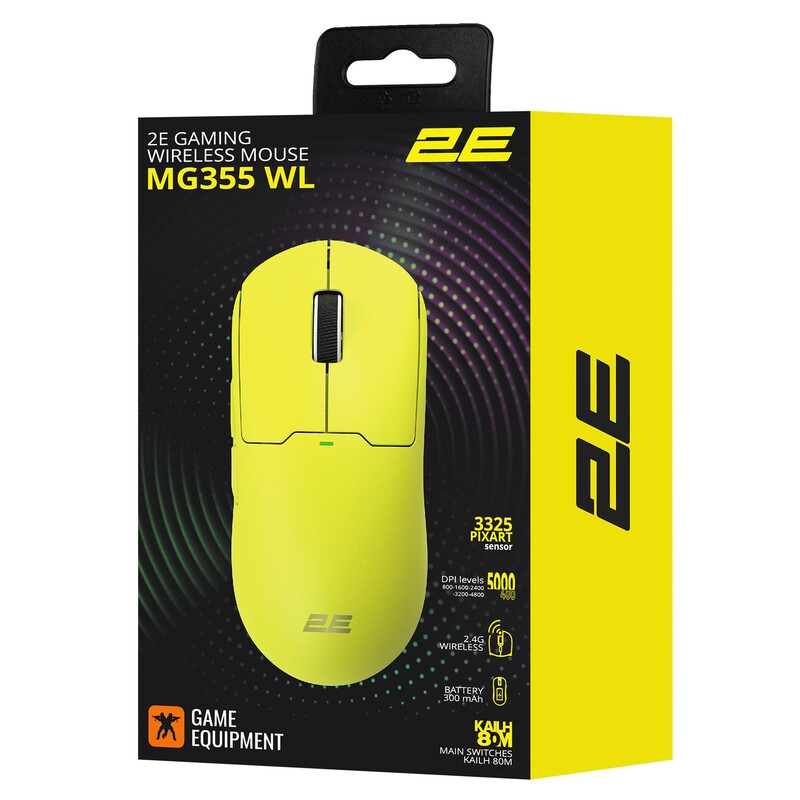 Миша бездротова 2E Gaming MG355 Yellow (2E-MG355UYW-WL)
