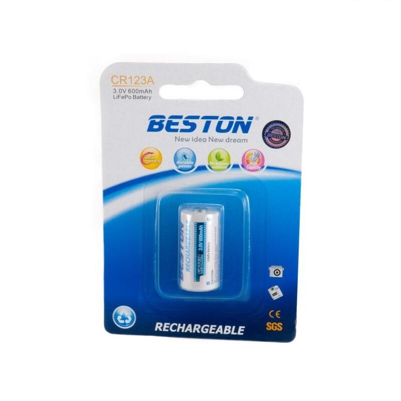 Акумулятор Beston Lithium CR123A/16340 600mAh BL 1шт