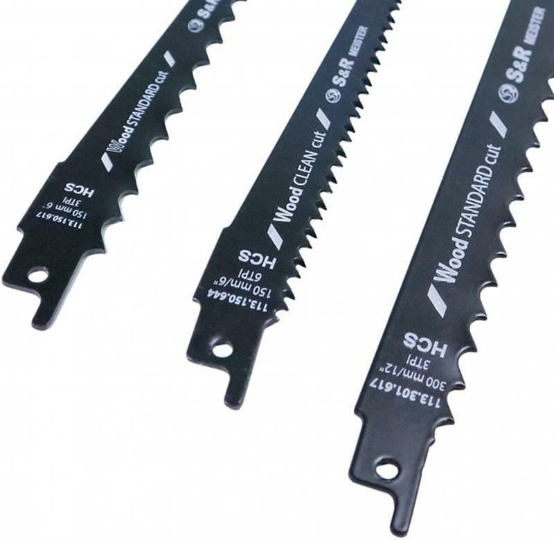 Пильные полотна для сабельной пилы S&R Meister S644D, S617K, S1617K (113001003) 3шт