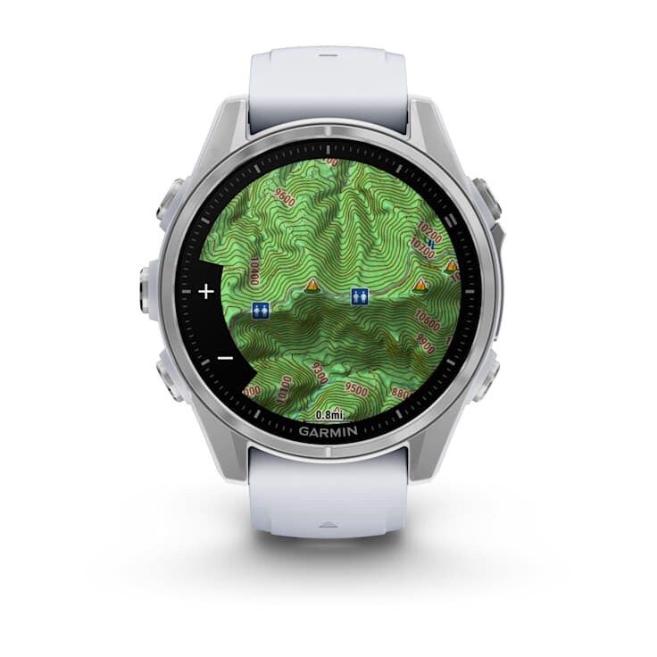 Смарт-годинник Garmin Fenix 8 43mm AMOLED Silver with Whitestone Silicone (010-02903-00)