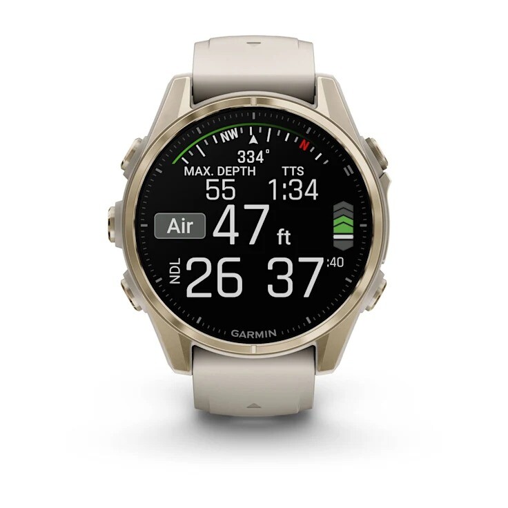 Смарт-часы Garmin Fenix 8 43mm AMOLED Sapphire Soft Gold with Fog Gray Silicone (010-02903-11)