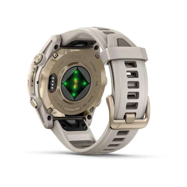 Смарт-часы Garmin Fenix 8 43mm AMOLED Sapphire Soft Gold with Fog Gray Silicone (010-02903-11)
