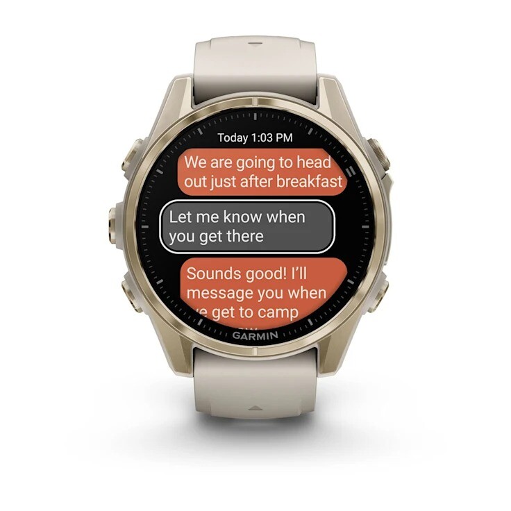 Смарт-часы Garmin Fenix 8 43mm AMOLED Sapphire Soft Gold with Fog Gray Silicone (010-02903-11)