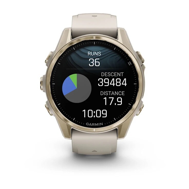Смарт-часы Garmin Fenix 8 43mm AMOLED Sapphire Soft Gold with Fog Gray Silicone (010-02903-11)