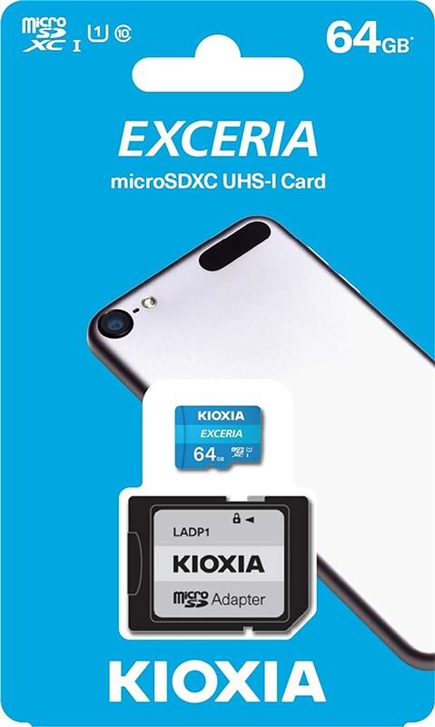 Карта памяти MicroSDXC   64GB UHS-I Class 10 Kioxia Exceria R100MB/s (LMEX1L064GG2) + SD-адаптер