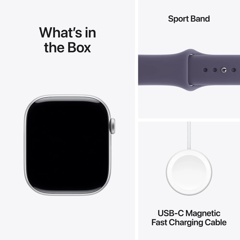 Смарт-часы Apple Watch Series 11 GPS 42mm Silver Aluminium Case with Purple Fog Sport Band - M/L (MEU74RK/A)