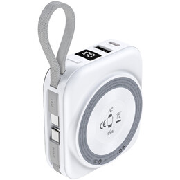 Універсальна мобільна батарея Choetech B697C Magnetic 10000mAh 22.5W White (B697C-WHSL)